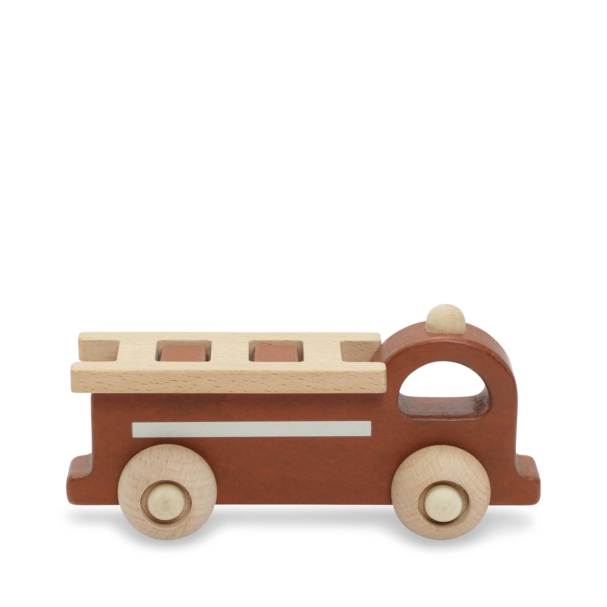 Konges Sløjd A/S ROLLING FIRE TRUCK Wooden toys NATURE