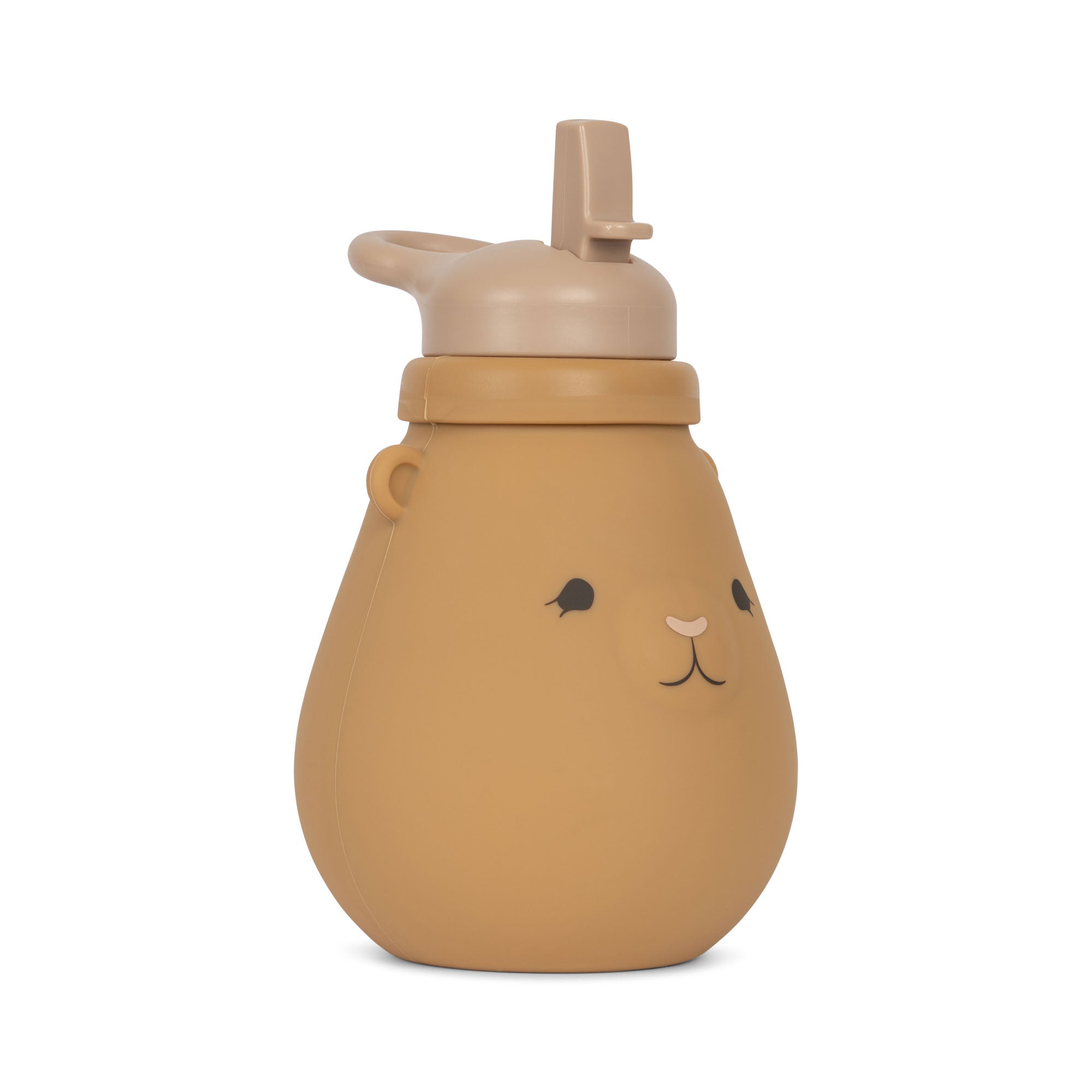Konges Sløjd A/S SILICONE TEDDY DRINKING BOTTLE Drinking bottles ALMOND