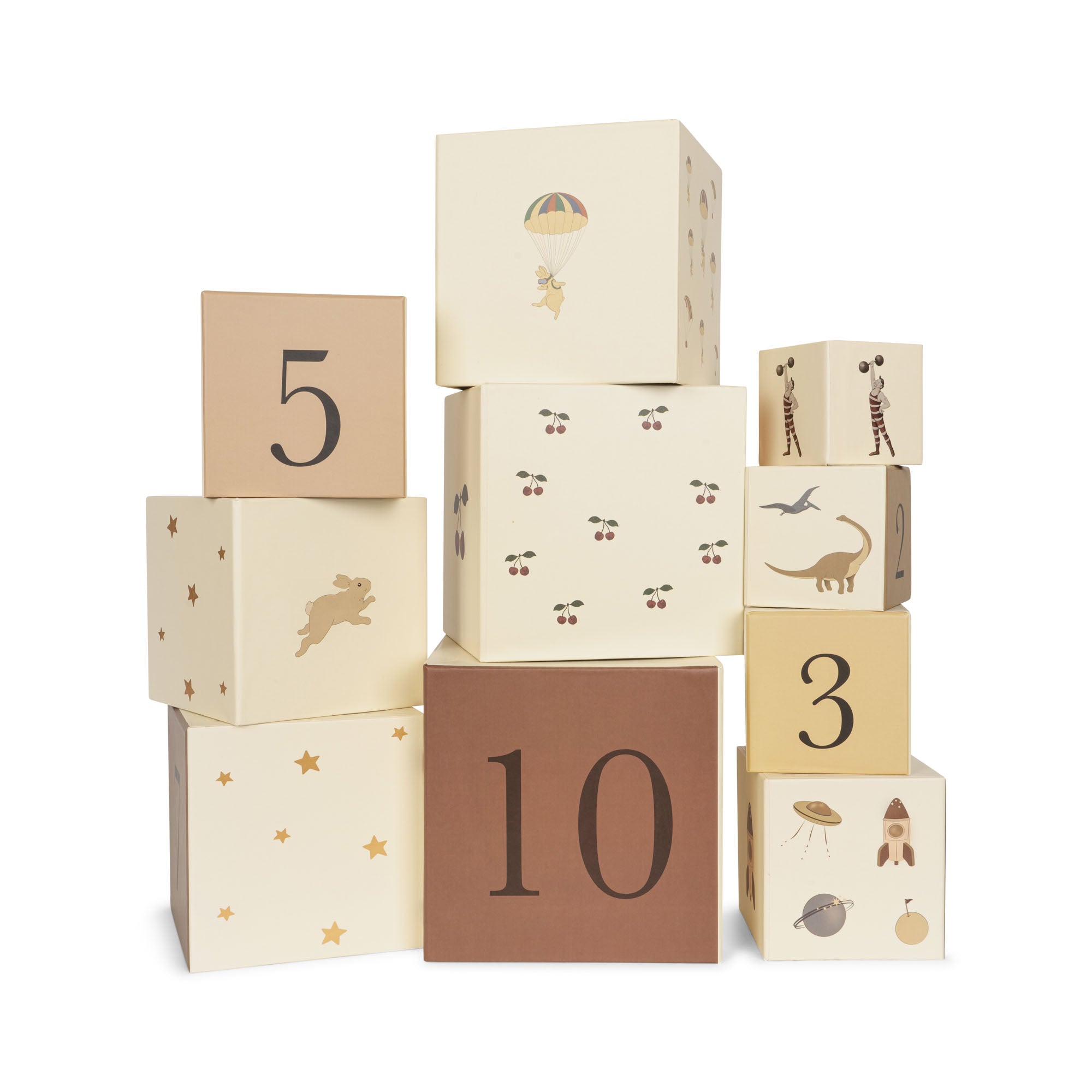 Konges Sløjd A/S NUMBER STACKING BOXES Activity Toys MULTI